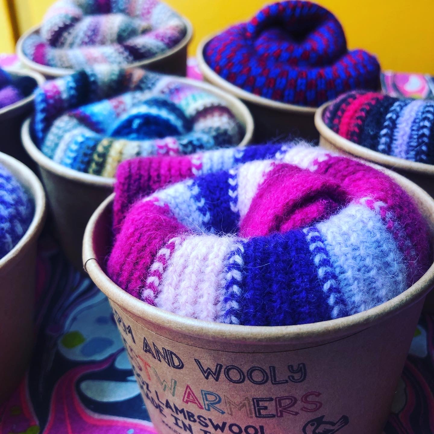 Wrist Warmers - Small Stripes